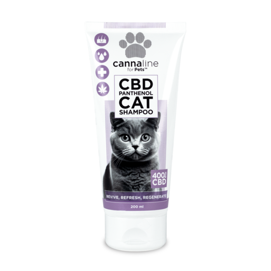 CBD Kaķu šampūns ar pantenolu (400 mg CBD) 200 ml – Laimīgiem kaķiem ar mirdzošu kažoku
